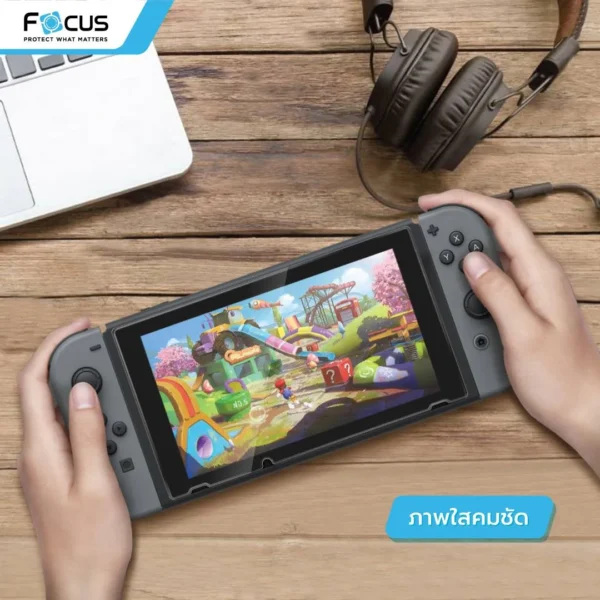 Focus ฟิล์มกระจกใส Nintendo Switch 2 | กระจกกันรอยแบบเต็มจอ 9H - Image 3