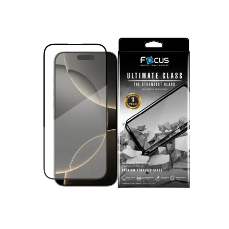 [Official][iPhone 17] Focus ฟิล์มกระจกเต็มจอ TG FF UG Ultimate Glass ขอบดำ แข็งแรงพิเศษ ป้องกันรอยขีดข่วน