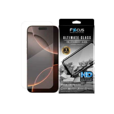 [Official][iPhone 17] Focus ฟิล์มกระจก Ultimate Glass ปกป้องเต็มจอ