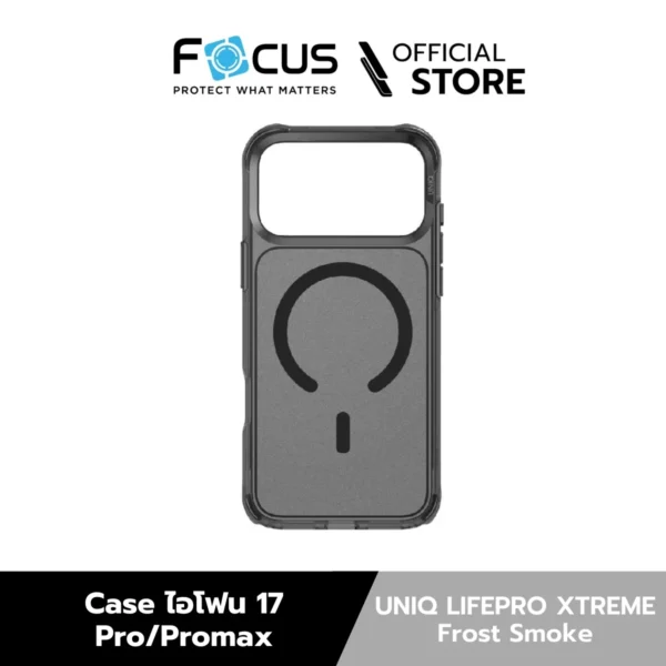 [Official][iPhone 17 Pro / Pro Max] เคสใสกันกระแทก Focus UNIQ Case LIFEPRO XTREME Frost Smoke - Image 2