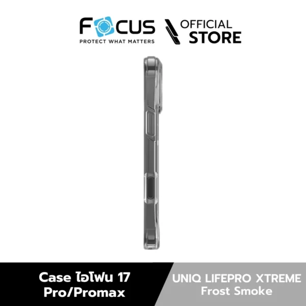 [Official][iPhone 17 Pro / Pro Max] เคสใสกันกระแทก Focus UNIQ Case LIFEPRO XTREME Frost Smoke - Image 3